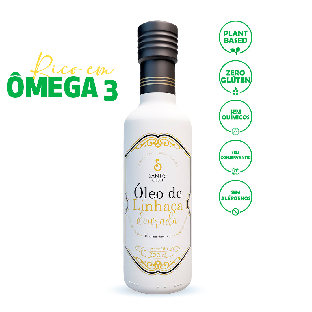 Óleo de linhaça dourada garrafa 200ml
