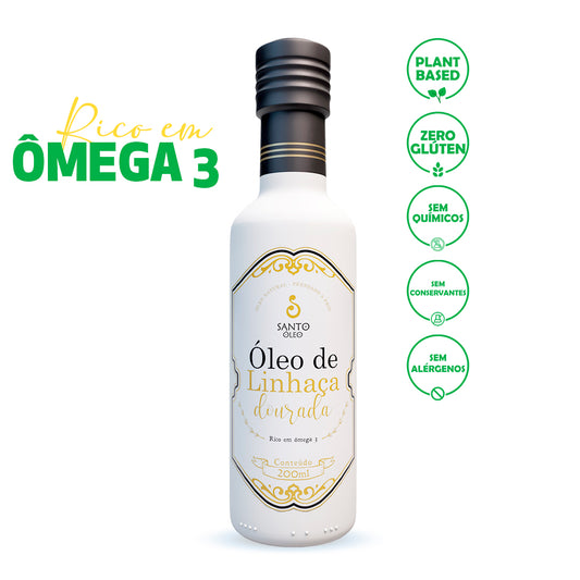 Óleo de linhaça dourada garrafa 200ml