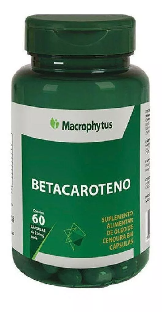 Betacaroteno Macrophytus 250mg com 60caps