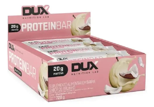 Caixa 12un De 60g Protein Bar 20g De Proteína - Dux Nutrition Sabor Beijinho