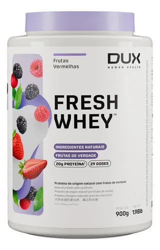 Fresh Whey Sabor Frutas Vermelhas Pote com 900g Dux Nutrition