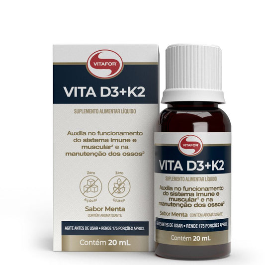 Vitamina D3  K2 20ml  sabor Menta Vitafor